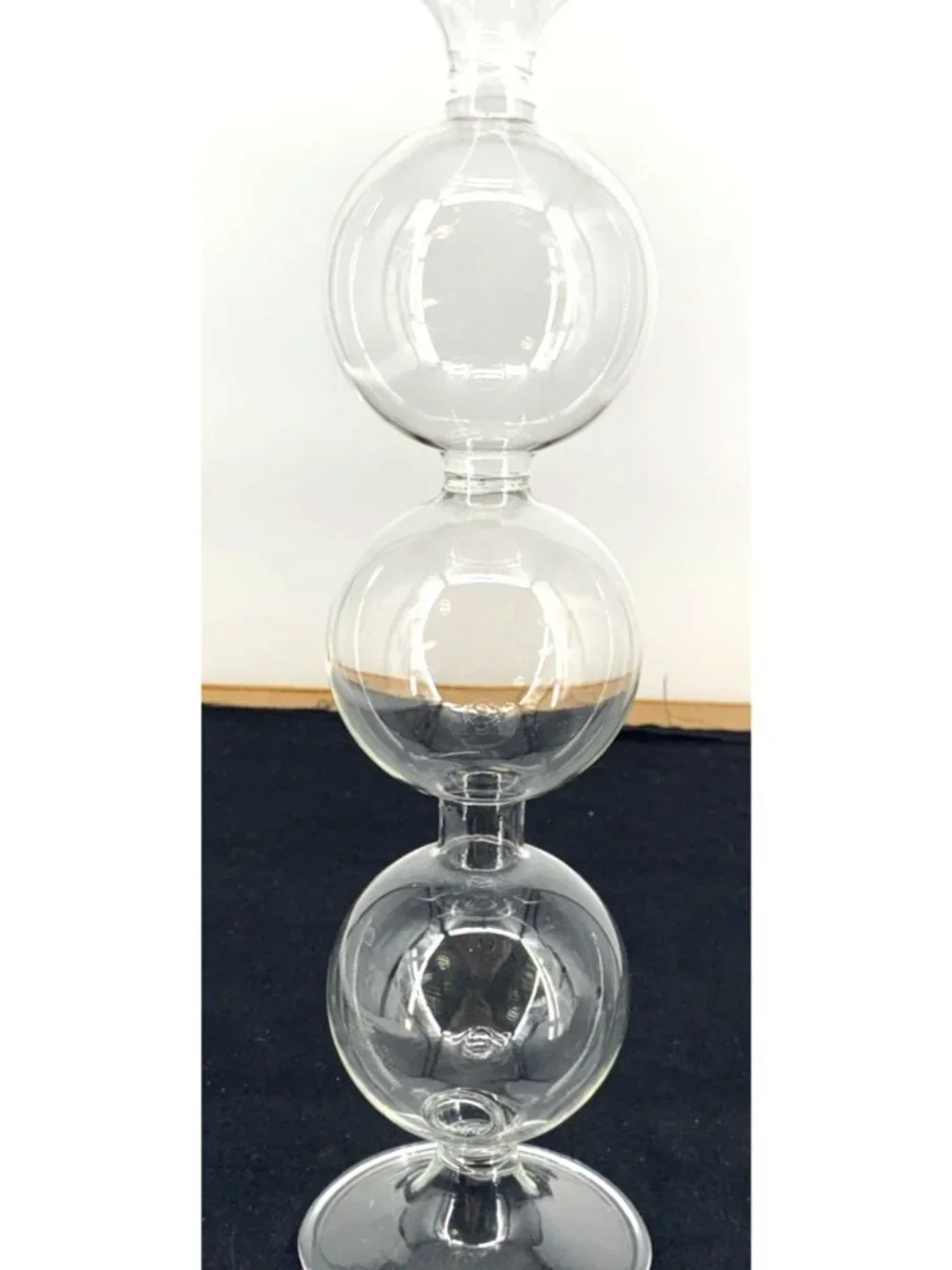 Bubble Vase Glass Stacked Bubble Bud Vase VTG MCM Propagation 13.5